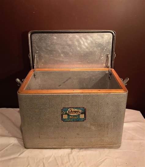 sheet metal cooler|vintage style metal cooler.